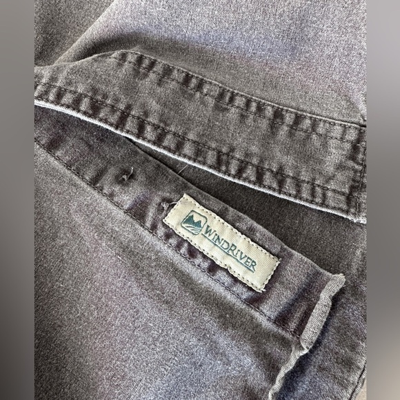 Windriver Denim Collared Button Down Shirt - Purplish Grey - Size XL - Picture 6 of 8